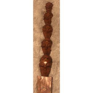 Hand Carved Tribal Island Indonesian Totem Masks